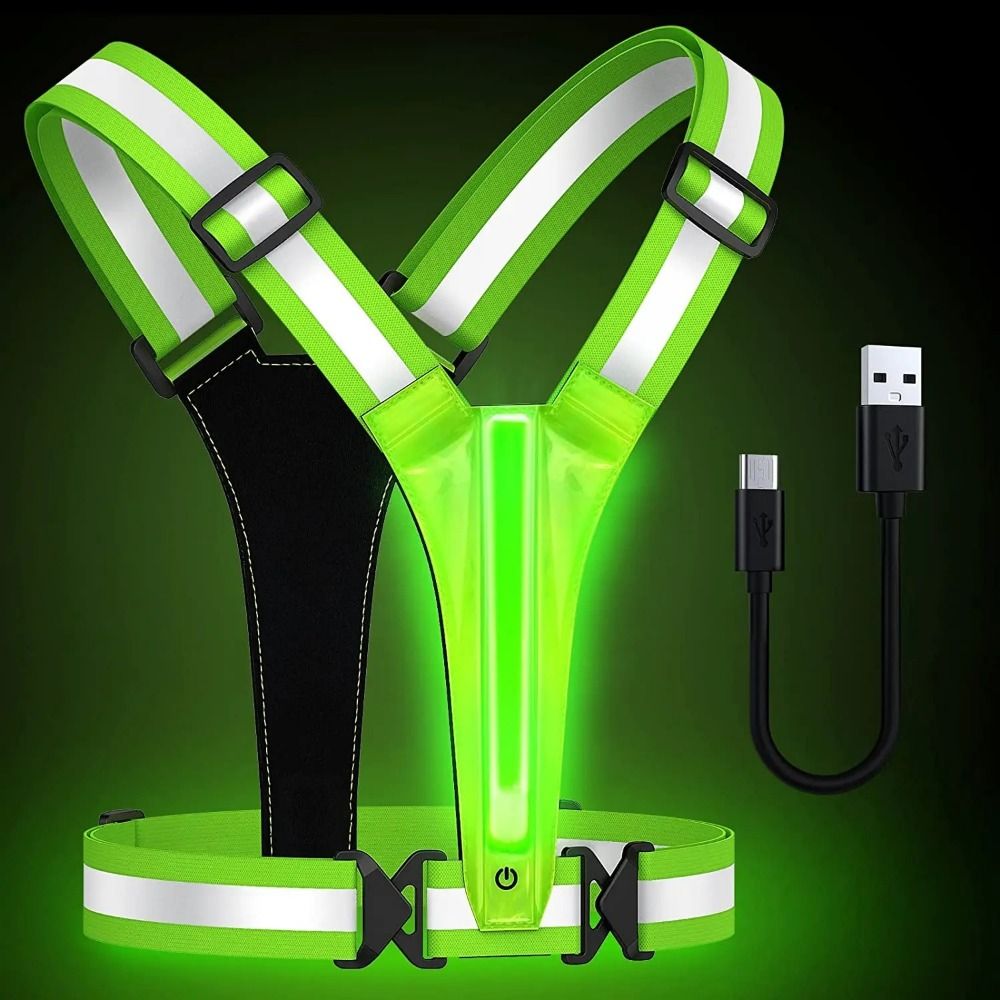 Chaleco reflectante LED recarg - Running Visibility Gear reseña y precio