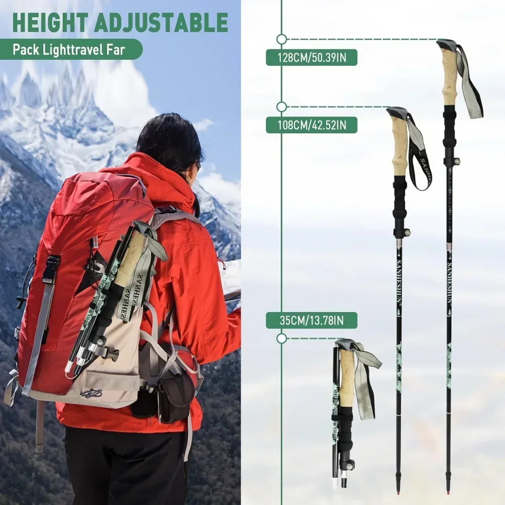 Juego de 2 Bastones de Trekkin - Trekking Pole Carbon reseña y precio