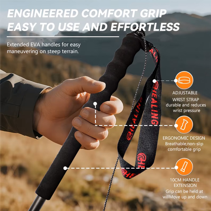 OKHEALING Bastones de Trekking - Trekking Pole Carbon reseña y precio