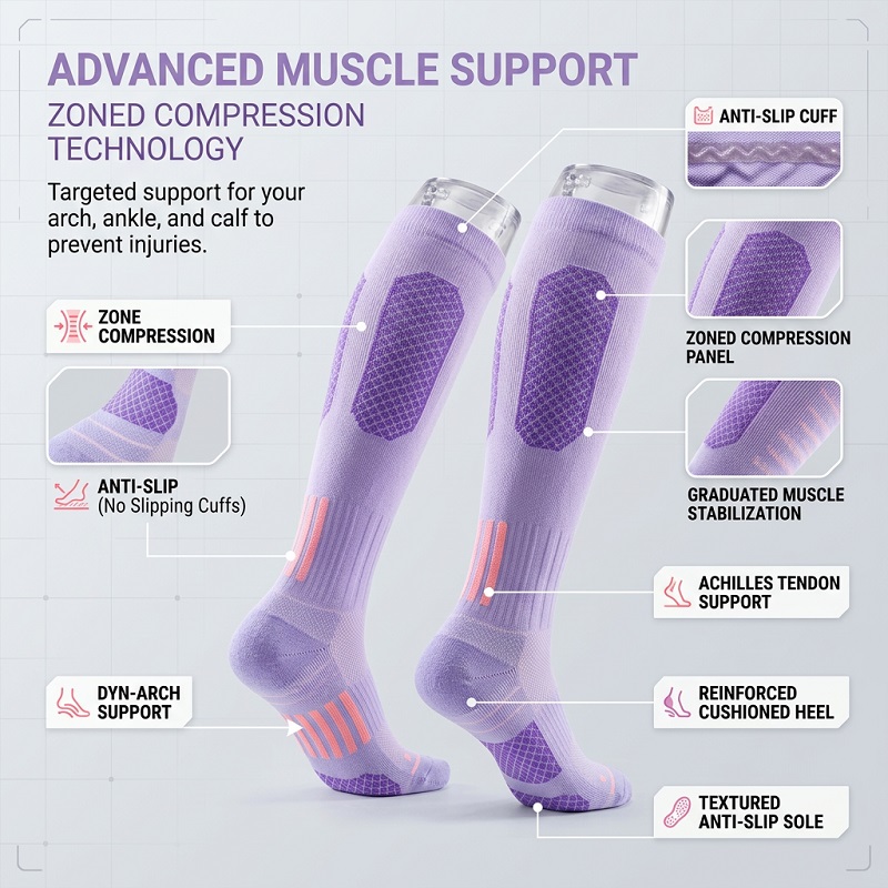 1/6 Pares de Calcetines Largos - Sports Socks reseña y precio