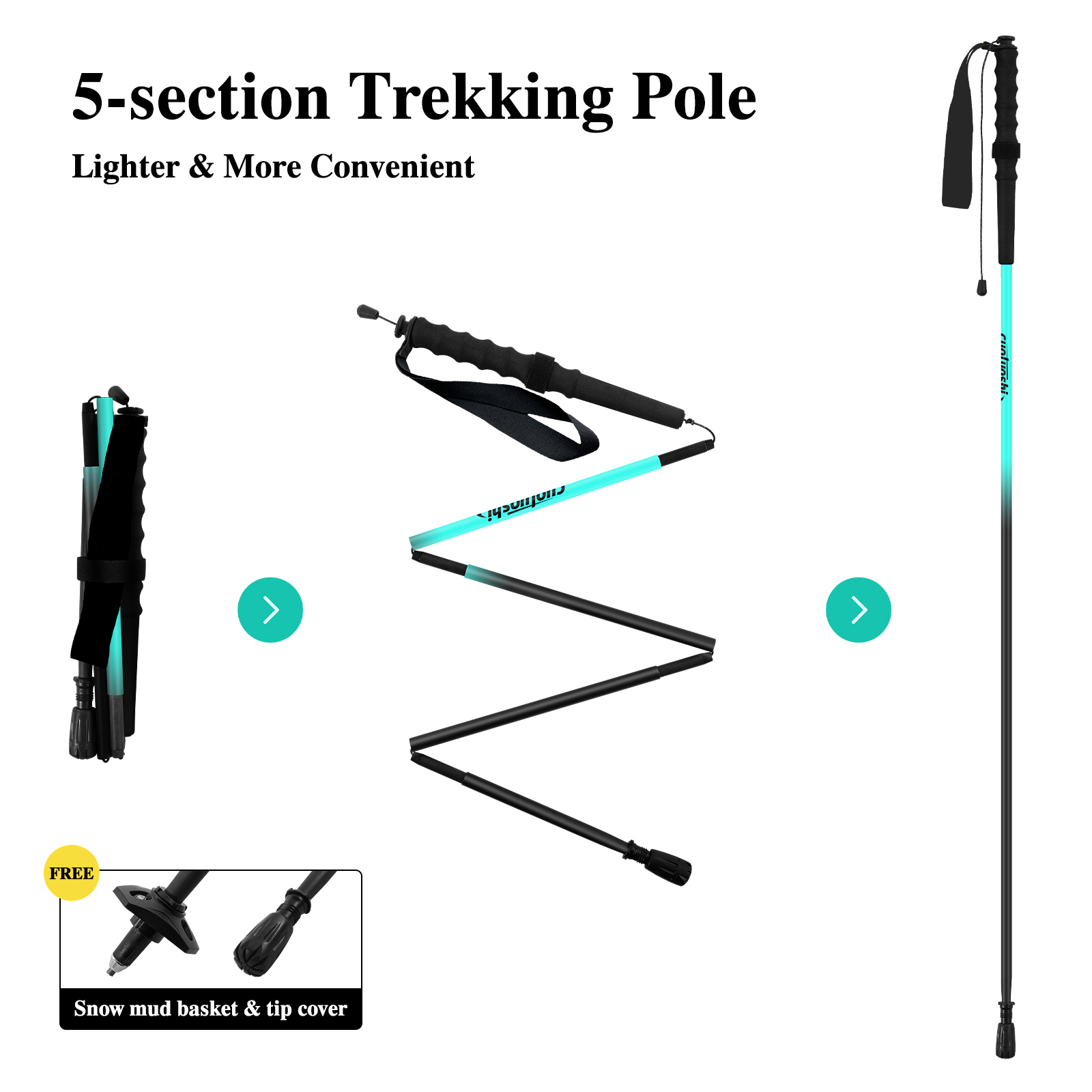 Bastón de Trekking de Fibra de - Trekking Pole Carbon reseña y precio