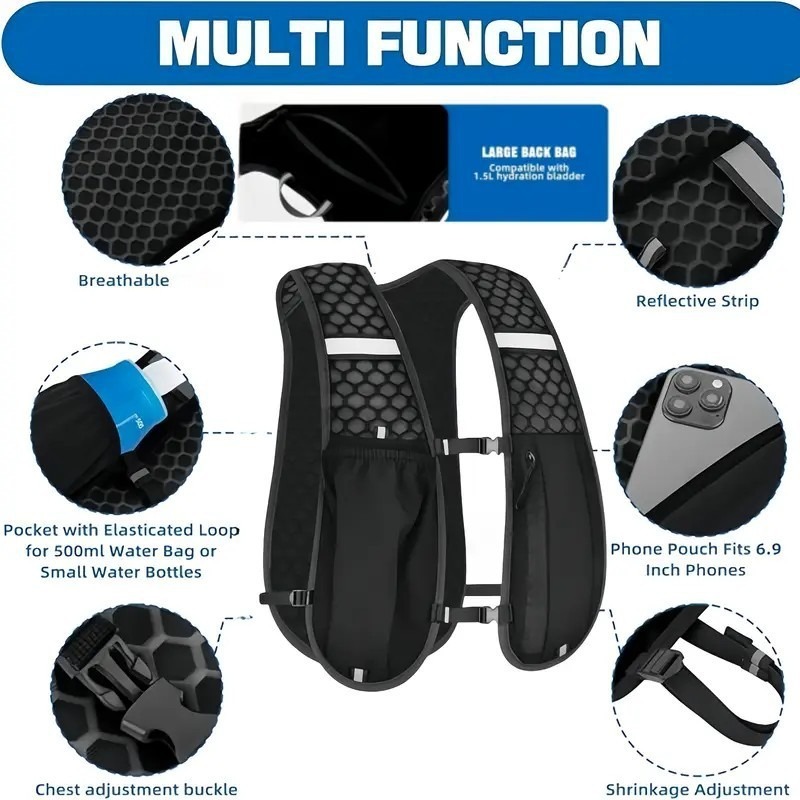1-4 unidades: chaleco ligero p - Hydration Vest reseña y precio